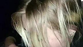 this sexy girl sucks dick at the back of the truck in the city 😏