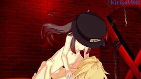 Sucrose and Hu Tao intense sex with Aether in Genshin Impact hentai