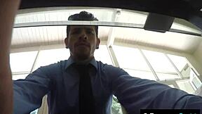 been caught stealing, the slutty nanny lets her boss cum inside to stay employed