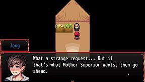 OMG, harem hentai game ep 9 is wild! Teaching a naive nun to suck cock! 😍