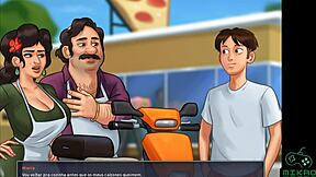 In Summertime Saga episode 54, the protagonist finally buys his motorcycle