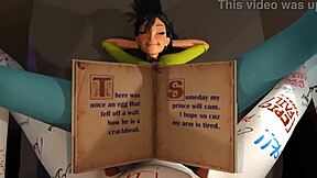 3Dgspot - Horny Brunette Deepthroats And Fucks A Mans Big Cock In Plaster 3D Cartoon Porn