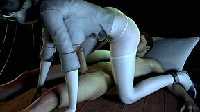 3d college slut cheats in lingerie