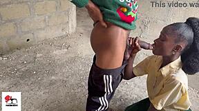 Sexy teen student caught masturbating outdoors.