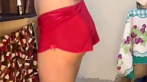 Intense anal sex in the kitchen leaves young girl's ass dripping with milk.