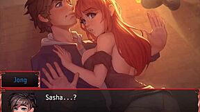 Episode 13 harem hentai with thighjob and monster cock.