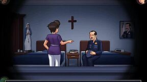 summertime saga 4: watching sexy jamie take a shower