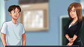 summertime saga 4: watching sexy jamie take a shower