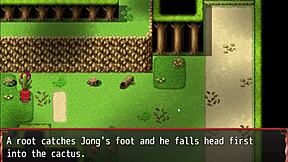 in harem hentai game ep 11, best friend flashes tits to make him cum twice 😈