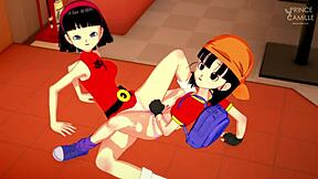 Petite Videl instructs Pan in sex fantasy with monster cock in Dragon Ball Super hentai