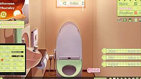 Summer Clover CAUGHT boss MASTURBATING to giant cock in harem game