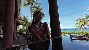 It's troublesome fitting this dick in her small anus