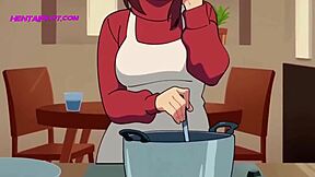 I asked my stepbrother to cum inside me in cartoon