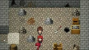 Redhead milf traps him with giant tits in harem hentai game ep 14