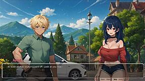 Blurring the Walls Romance Hentai Game Ep 2 with Horny Girlfriend Ripping Shirt Off in Wild Action