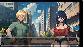 Blurring the Walls Romance Hentai Game Ep 2 with Horny Girlfriend Ripping Shirt Off in Wild Action