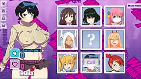 waifu hub s7 - rumi from mha parody hentai game ep 1 sucking blowjob