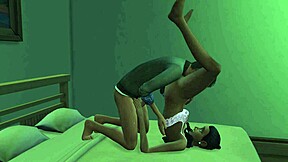 Monalisa in pink bra seduced and fucked in cowgirl ride with mother-in-law