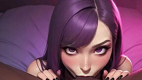 Cute gothic girl begs for bbc cum in mouth pov. 😍