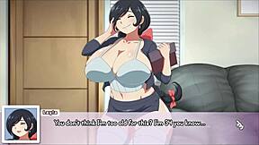 waifu hub s7 - rumi from mha parody hentai game ep 1 sucking blowjob