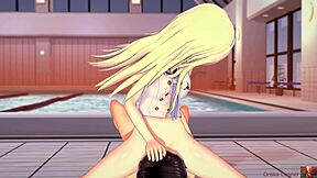 Fucking at the pool with petite 18+ blonde!