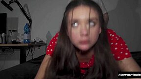 her first threesome – they bent her over and fucked her vagina all night with big cocks!