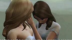 Horny Blonde Pretends Innocence While Getting Fingered And Fucked In Sims 4 Animation