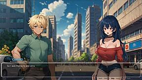 Blurring the Walls Romance Hentai Game Ep 2 with Horny Girlfriend Ripping Shirt Off in Wild Action