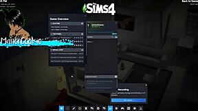 Playing Sims 4 with wicked mod, having fun with my neighbor's big cock