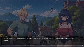 Blurring the Walls Romance Hentai Game Ep 2 with Horny Girlfriend Ripping Shirt Off in Wild Action