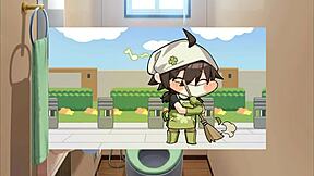 summer clover harem hentai game ep 6 the big blonde step sister rides my giant cock at night