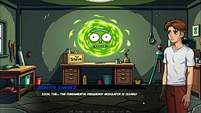 Cartoon Hentai Parody with Morty's Sister Sucking Cock