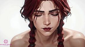 naughty redhead friend with huge ass gives pussy for creampie. pov action gets messy with cum, oops!