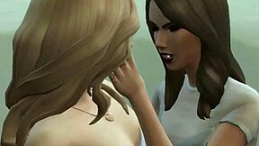 Horny Blonde Pretends Innocence While Getting Fingered And Fucked In Sims 4 Animation