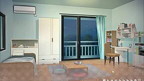 Summer Clover Harem Hentai Game Ep 10 Cum Twice On Cute Brunette Face!