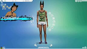 Playing Sims 4 with wicked mod, having fun with my neighbor's big cock