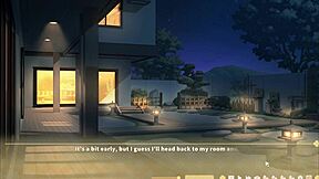 summer clover harem hentai game ep 6 the big blonde step sister rides my giant cock at night