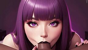 Cute gothic girl begs for bbc cum in mouth pov. 😍