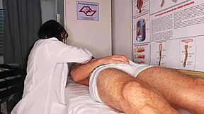 dude, check this nurse watching a patient’s huge erection get hard