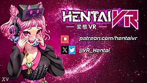 Rapi intensely sucks monster cock in pov blowjob with petite brunette anime character.