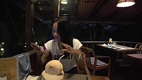 Thai girl stays still holding that hot creampie