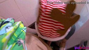 Imagining a holiday fantasy with my step sister in the toilet