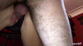 hey, watch this skinny big-titted girl in fishnets get cosplay banged!