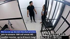 Mia's pussy pounded hard while brother watches nearby