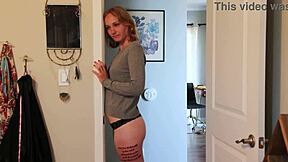 lana rey, the virgin, teases her pussy solo