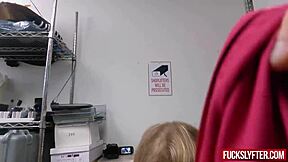 the shy blonde teen hides stolen goods in her backpack and gets hardcore fucked in pov