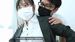 Boss licks staff ass in office 😈