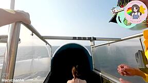 Hong Kong Macy Chan Moans Loud on Yacht Deck! Wild Sex in Ocean Middle!