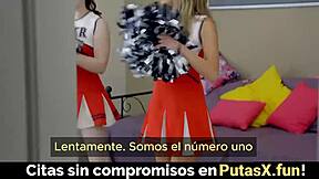 BFF catches stepbro creaming sister's pussy.