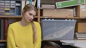 Russian shoplifter with big tits busted and drilled! 😱